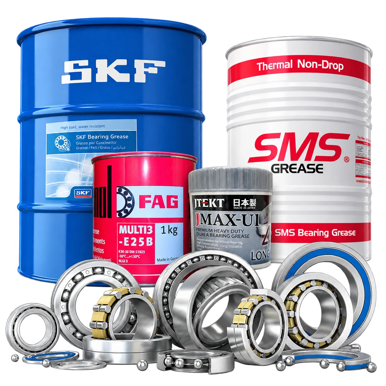 Bearings and lubrication product range