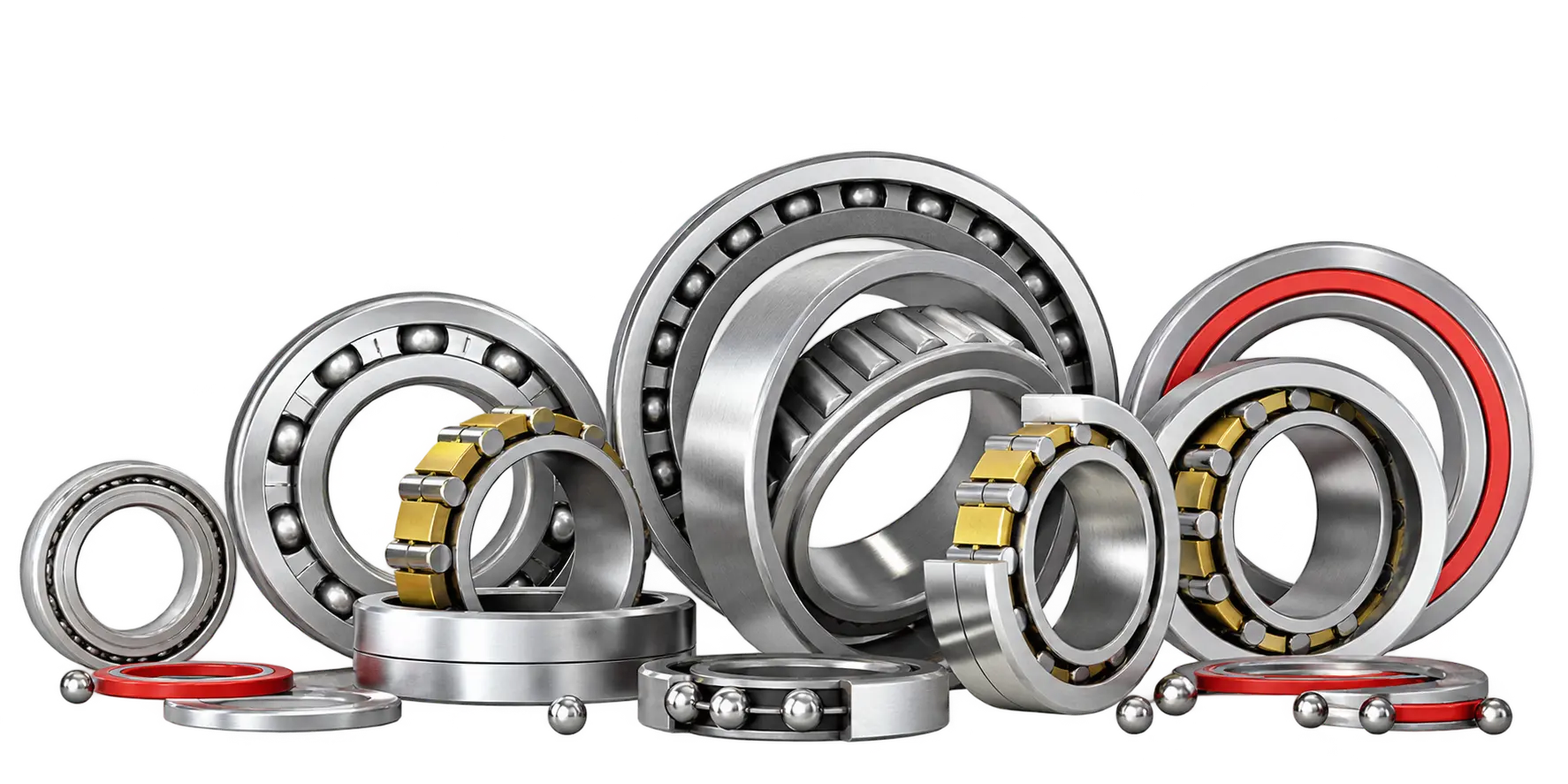 Illustrative range of ball and roller bearings
